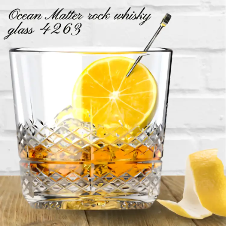 Ocean Matter Rock Whiskey Glass 4263, (350 ml, Set of 6)