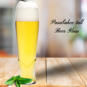 Pasabahce Glass Beer Set Glass (Set of 4, 455 ml)