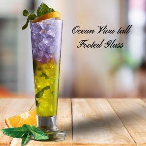 Ocean Viva Footed/ Tal Footed Glass, 420 ml, Set of 6